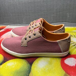 Bixby Nomad Shoes Mens Size 9.5 Red Canvas Ulealian Vulcanized Casual Sneakers